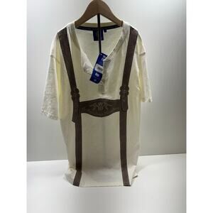 Hofbrauhaus Munchen Men’s T-Shirt S Lederhosen Oktoberfest German Beer New Crème